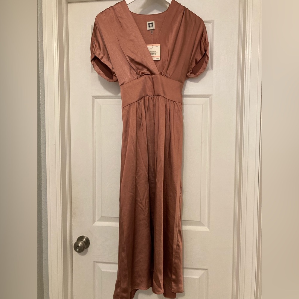 Mauve Pink Midi Anne Klein Dress